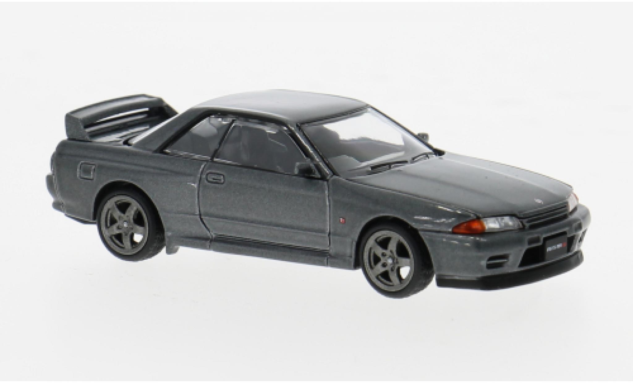 Nissan Skyline 1/64 Pop Race GT-R R32 grau 1:64 modellino in miniatura