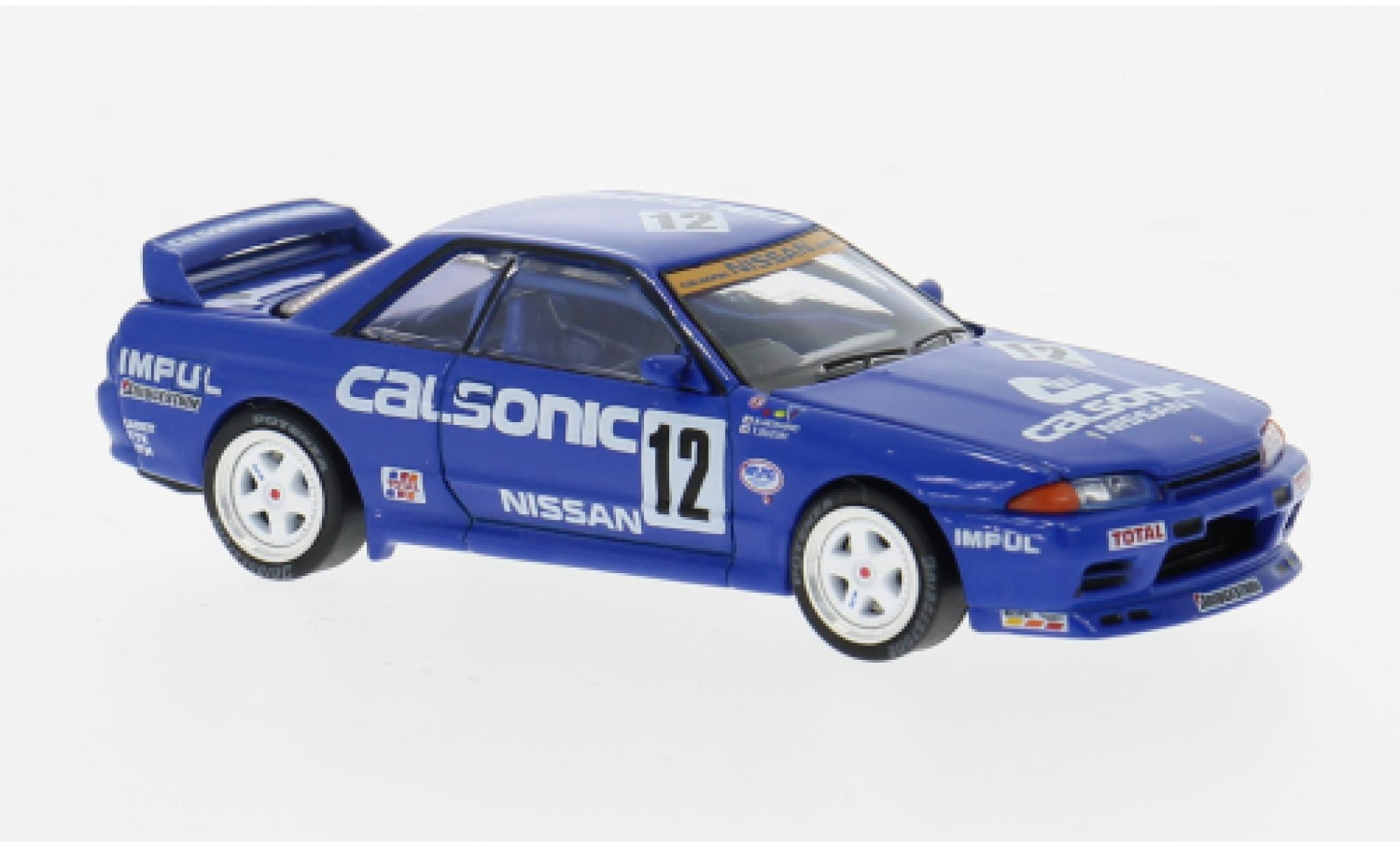 Nissan Skyline 1/64 Pop Race GT-R (R32) JTC 1990 Calsonic #12 1:64 modellino in miniatura