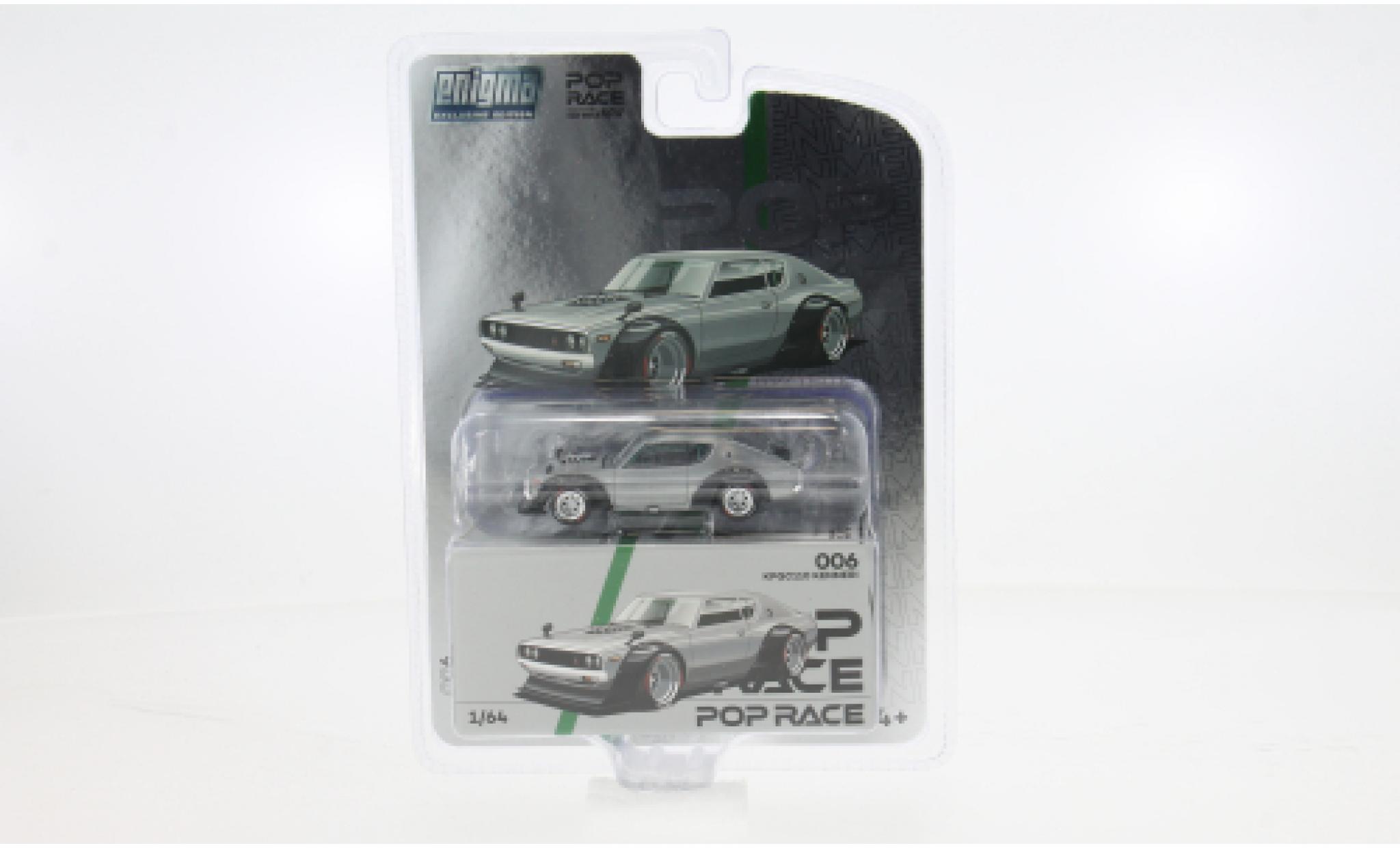 Nissan Skyline Pop Race GT-R V8 Drift silber 1:64 modellino in miniatura