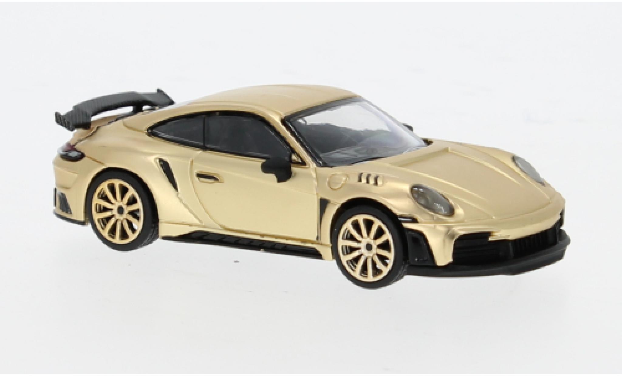 Porsche 992 S 1/64 Pop Race tinger GTR gold 1:64 modellino in miniatura