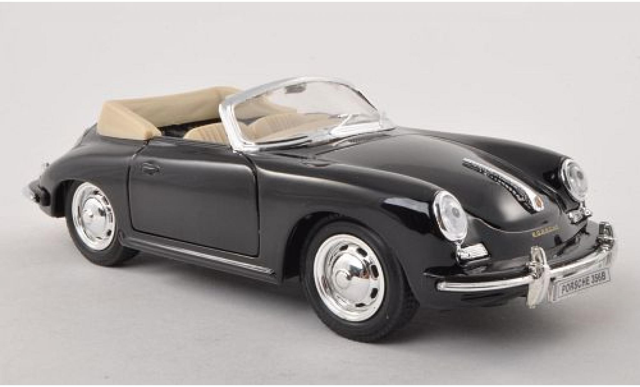 Porsche 356 1/24 Welly B Cabriole schwarz 1:24 modellino in miniatura