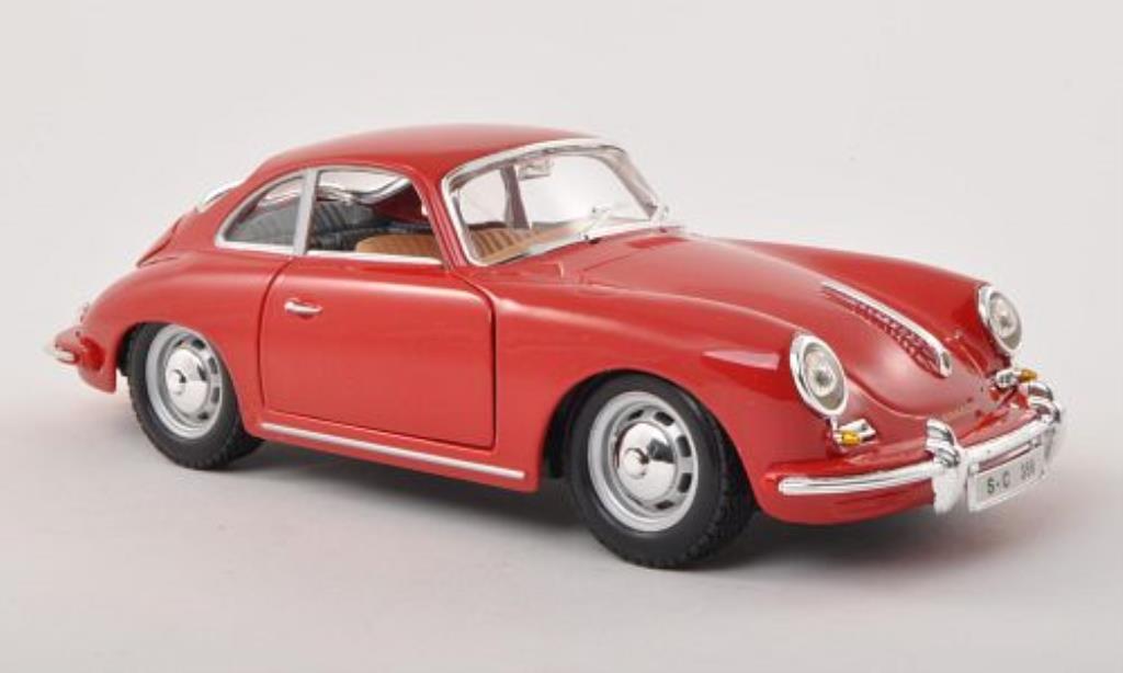 Porsche 356 B 1/24 Burago B rosso 1961 modellino in miniatura