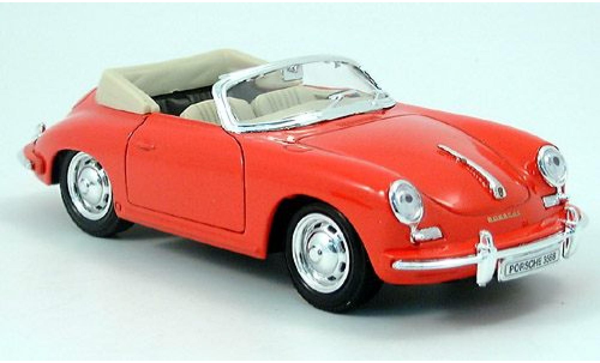 Porsche 356 1/24 Welly B rot 1:24 modellino in miniatura