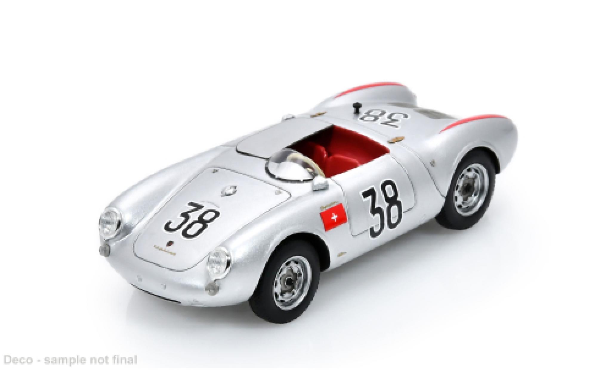 Porsche 550 1/43 Spark 24h Le Mans 1955 #38 W.Ringgenberg/H.Gilomen 1:43 modellino in miniatura