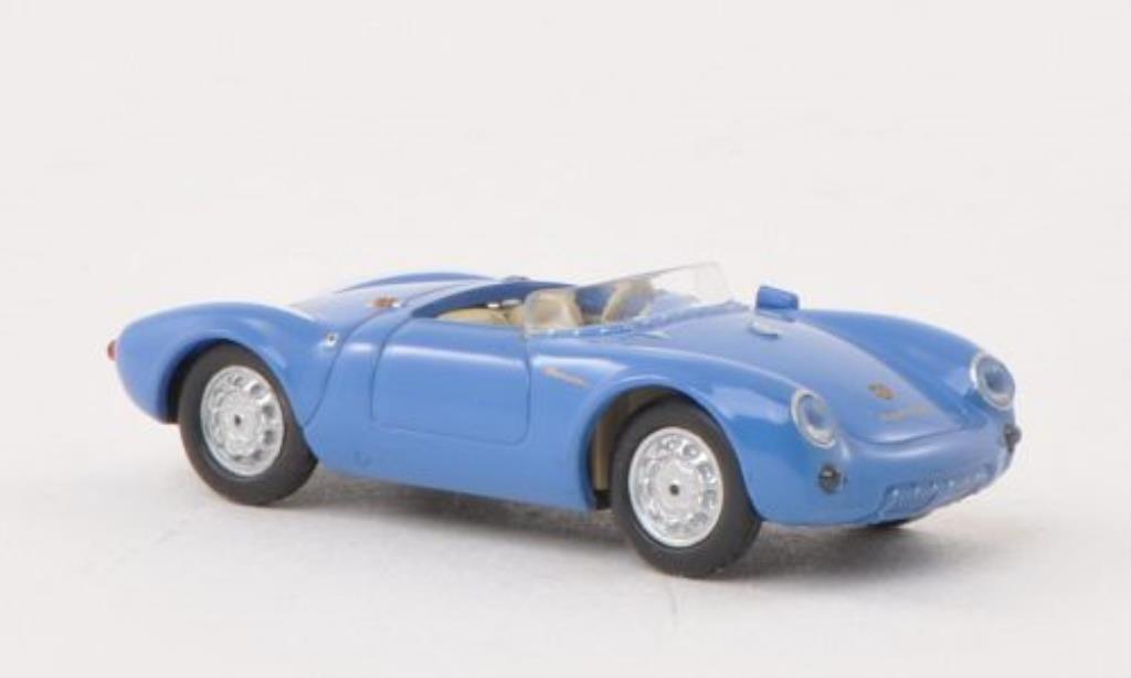 Porsche 550 1/87 Busch Spyder blu/bianco 1953 modellino in miniatura