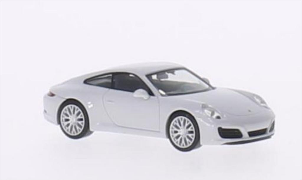 Porsche 991 S 1/87 Herpa Carrera S metallico bianco 2015 modellino in miniatura