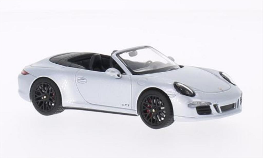 Porsche 991 GTS 1/43 Schuco Carrera 4 GTS Cabriolet grigio 2014 modellino in miniatura