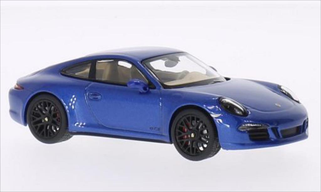 Porsche 991 GTS 1/43 Schuco Carrera 4 GTS metallico blu 2014 modellino in miniatura