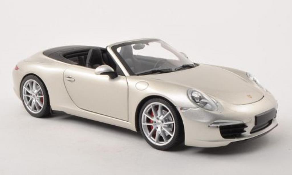 Porsche 991 S 1/18 Minichamps Carrera S Cabriolet grigio 2011 modellino in miniatura