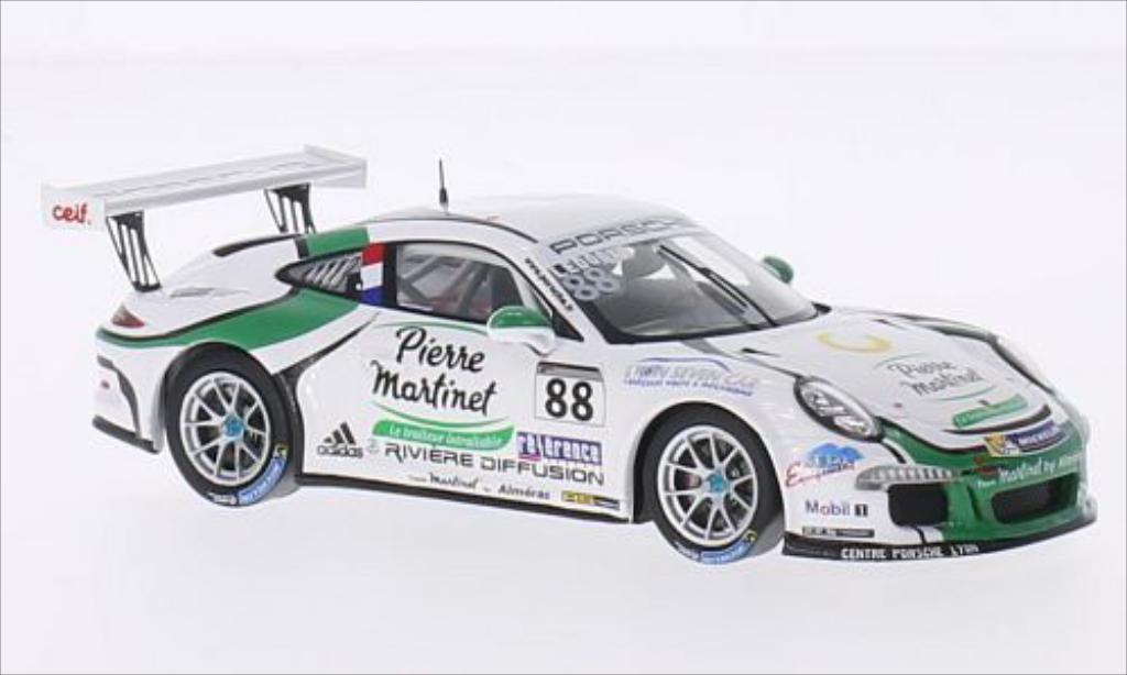 Porsche 991 GT3 Cup 1/43 Spark GT3 Cup No.88 Team Martinet Almeras Carrera Cup Frankreich 2014 modellino in miniatura