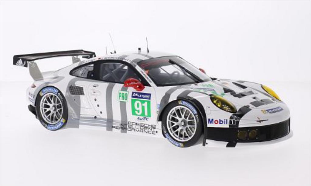 Porsche 991 R 1/18 Spark R No.91 Team Manthey 24h Le Mans 2014 /N.Tandy modellino in miniatura