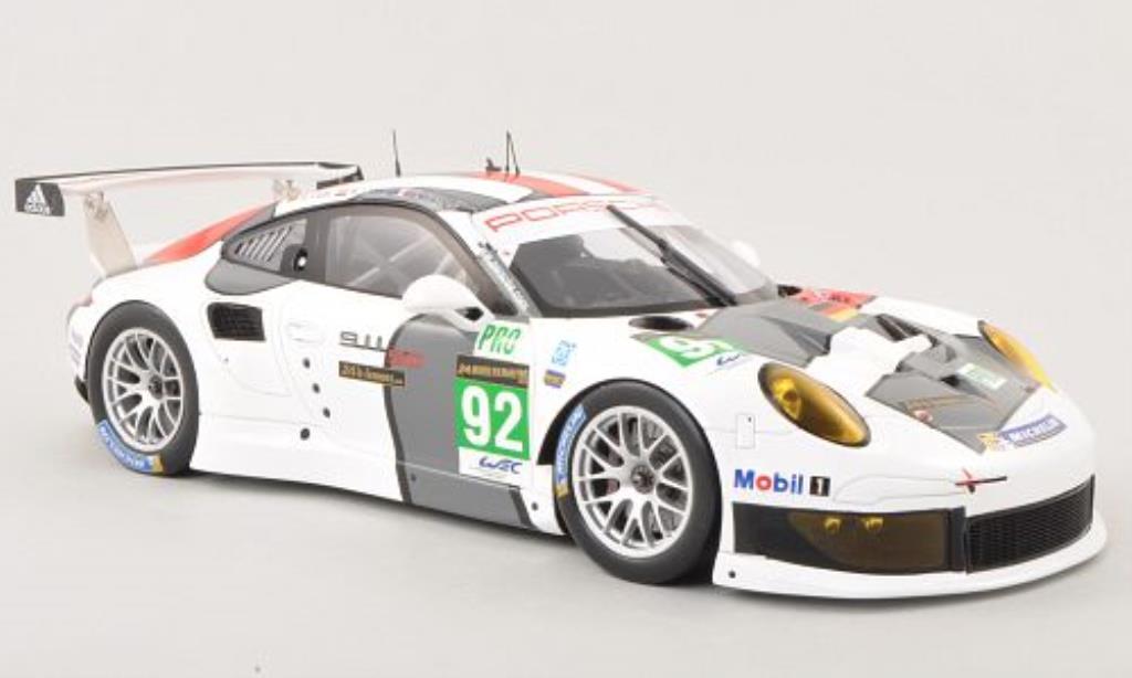 Porsche 991 R 1/18 Spark R No.92 AG Team Manthey 24h Le Mans 2013 /R.Lietz modellino in miniatura