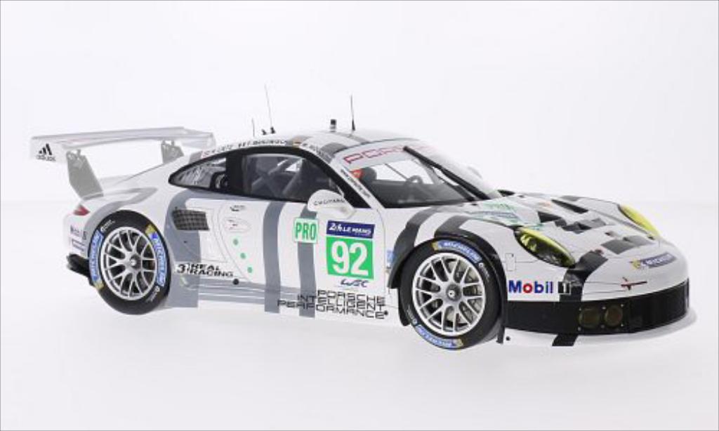 Porsche 991 R 1/18 Spark R No.92 Team Manthey Le Mans 2014 modellino in miniatura