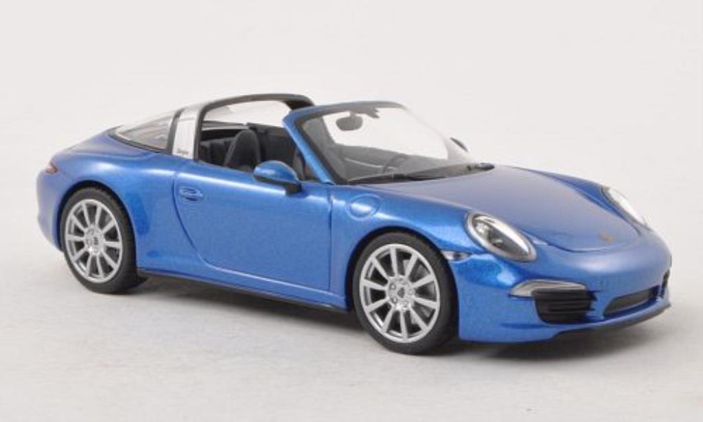 Porsche 991 Targa 1/43 Minichamps Targa 4 blu modellino in miniatura
