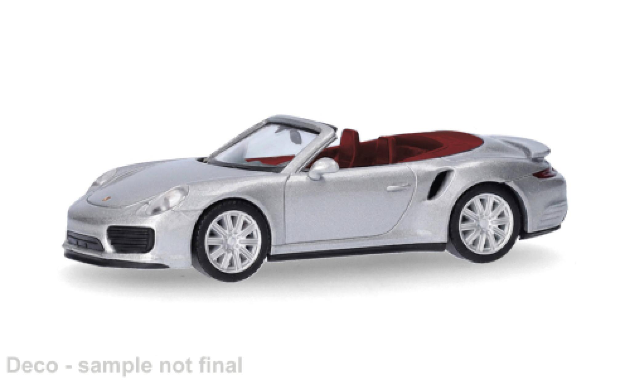 Porsche 991 Turbo 1/87 Herpa 911  silber 1:87 modellino in miniatura