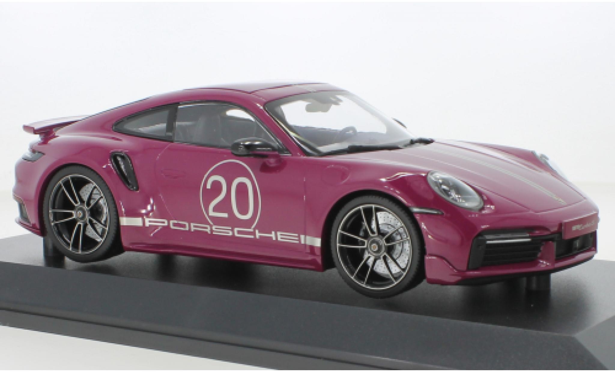 Porsche 992 Minichamps 911  Turb rot 1:18 modellino in miniatura