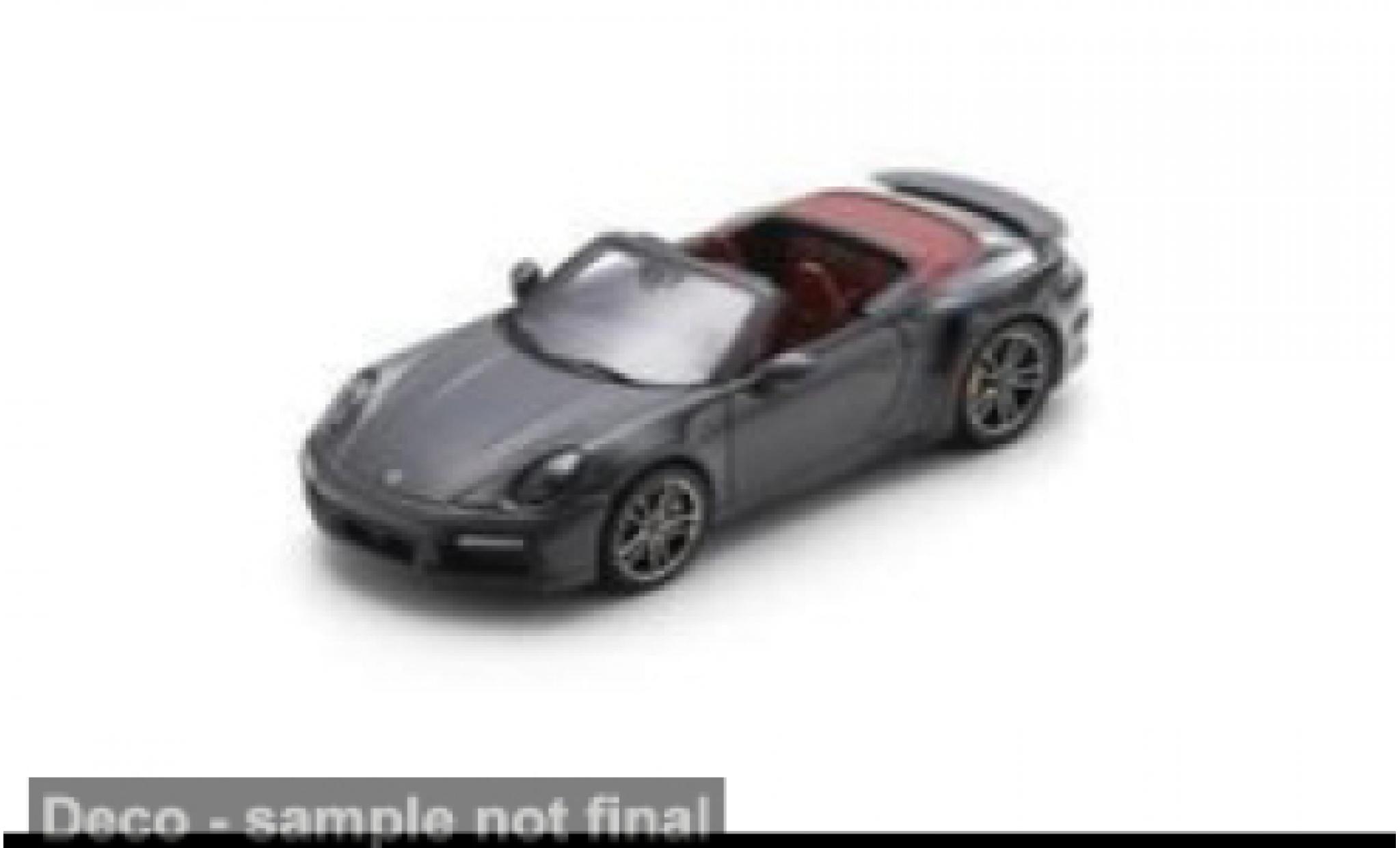 Porsche 992 Turbo s 1/43 Spark 911  Turbo S Cabriolet anthrazit 1:43 modellino in miniatura