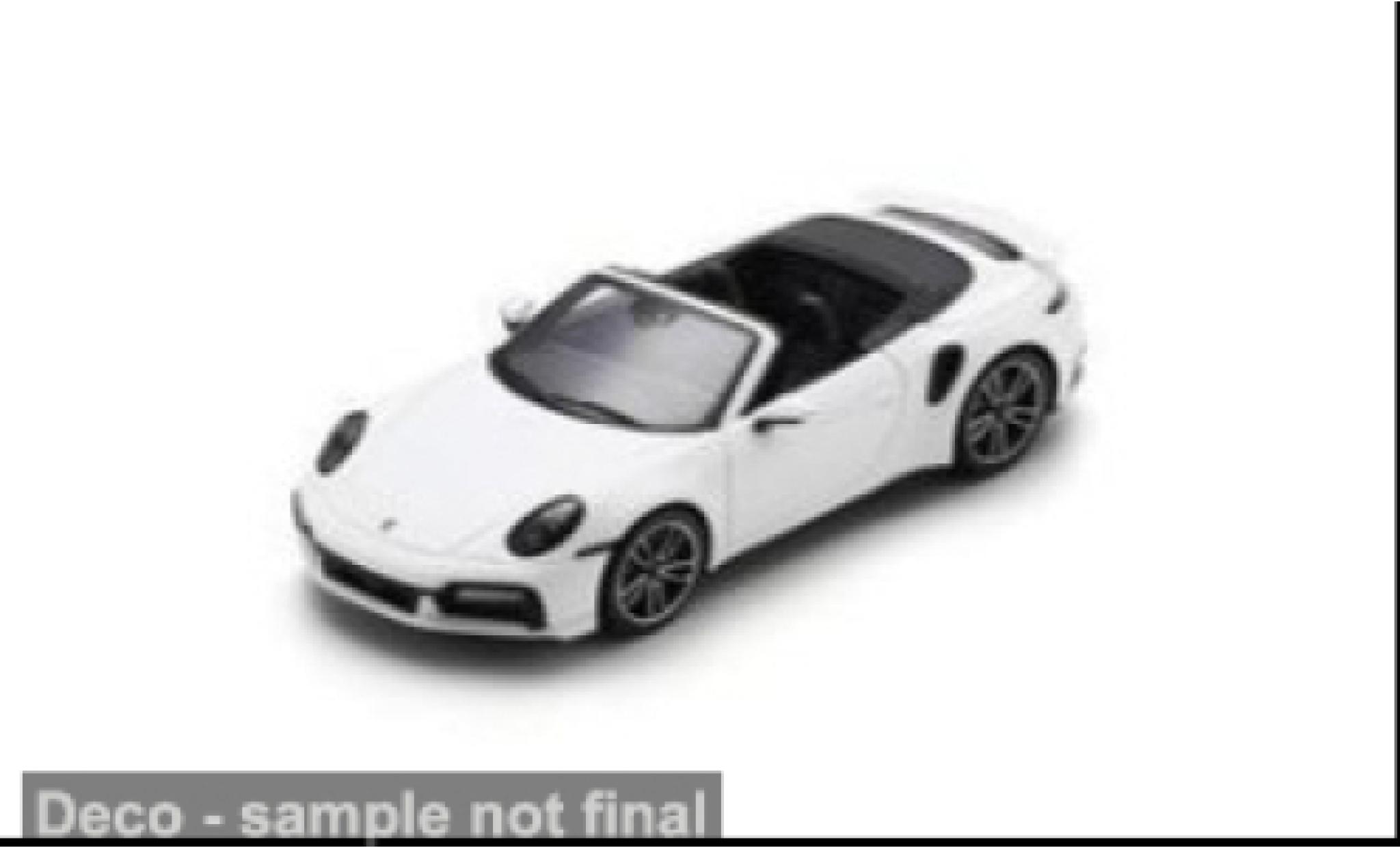 Porsche 992 Turbo s 1/43 Spark 911  Turbo S Cabriolet weiss 1:43 modellino in miniatura