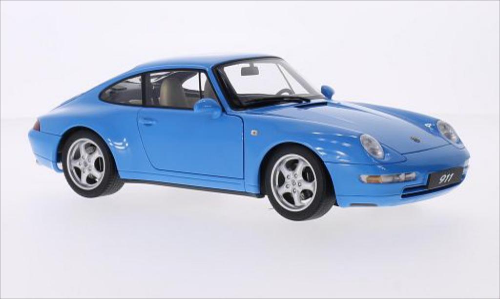 Porsche 993 Carrera 1/18 Autoart Carrera blu 1995 modellino in miniatura