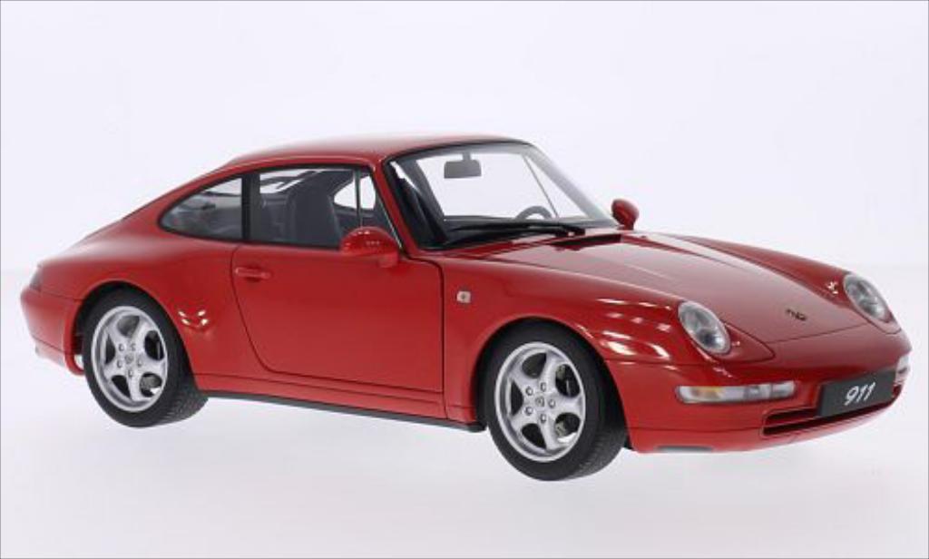Porsche 993 Carrera 1/18 Autoart Carrera rosso 1995 modellino in miniatura