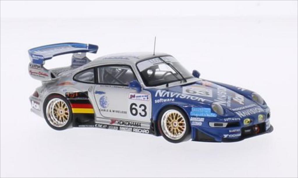Porsche 993 GT2 1/43 Spark GT2 No.63 Roock Racing Navision 24h Le Mans 1999 /J.Robinson modellino in miniatura