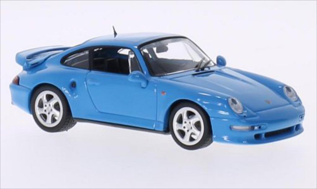 Porsche 993 Turbo S 1/43 Minichamps Turbo S 3.6 blu 1998 modellino in miniatura