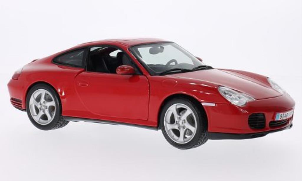 Porsche 996 4S 1/18 Maisto Carrera 4S rosso modellino in miniatura