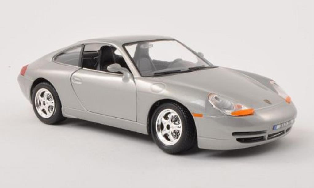 Porsche 996 Carrera 1/24 Burago Carrera grigio modellino in miniatura