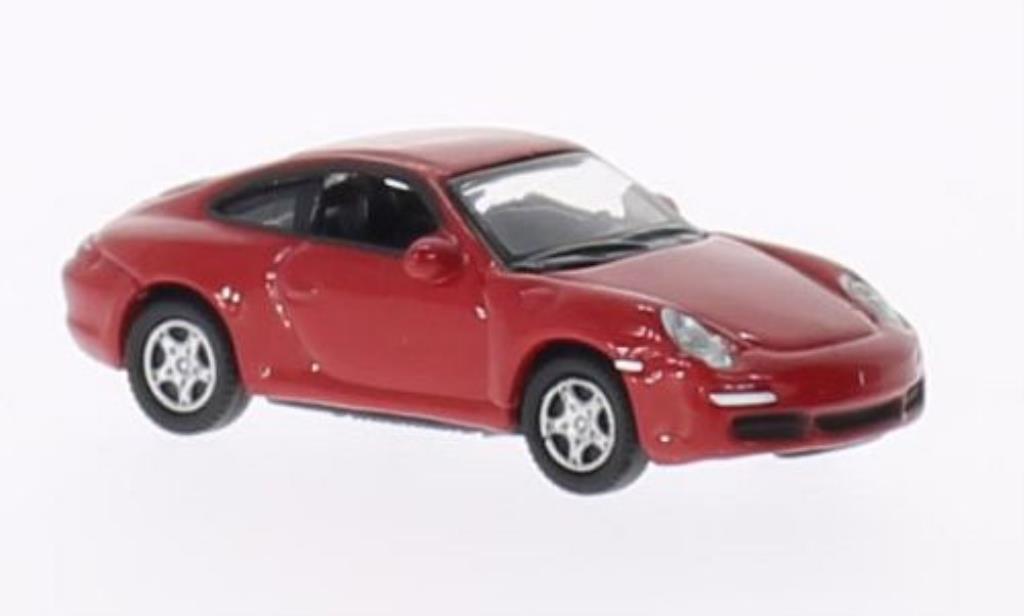 Porsche 997 S 1/87 Welly Carrera S Coupe rosso modellino in miniatura