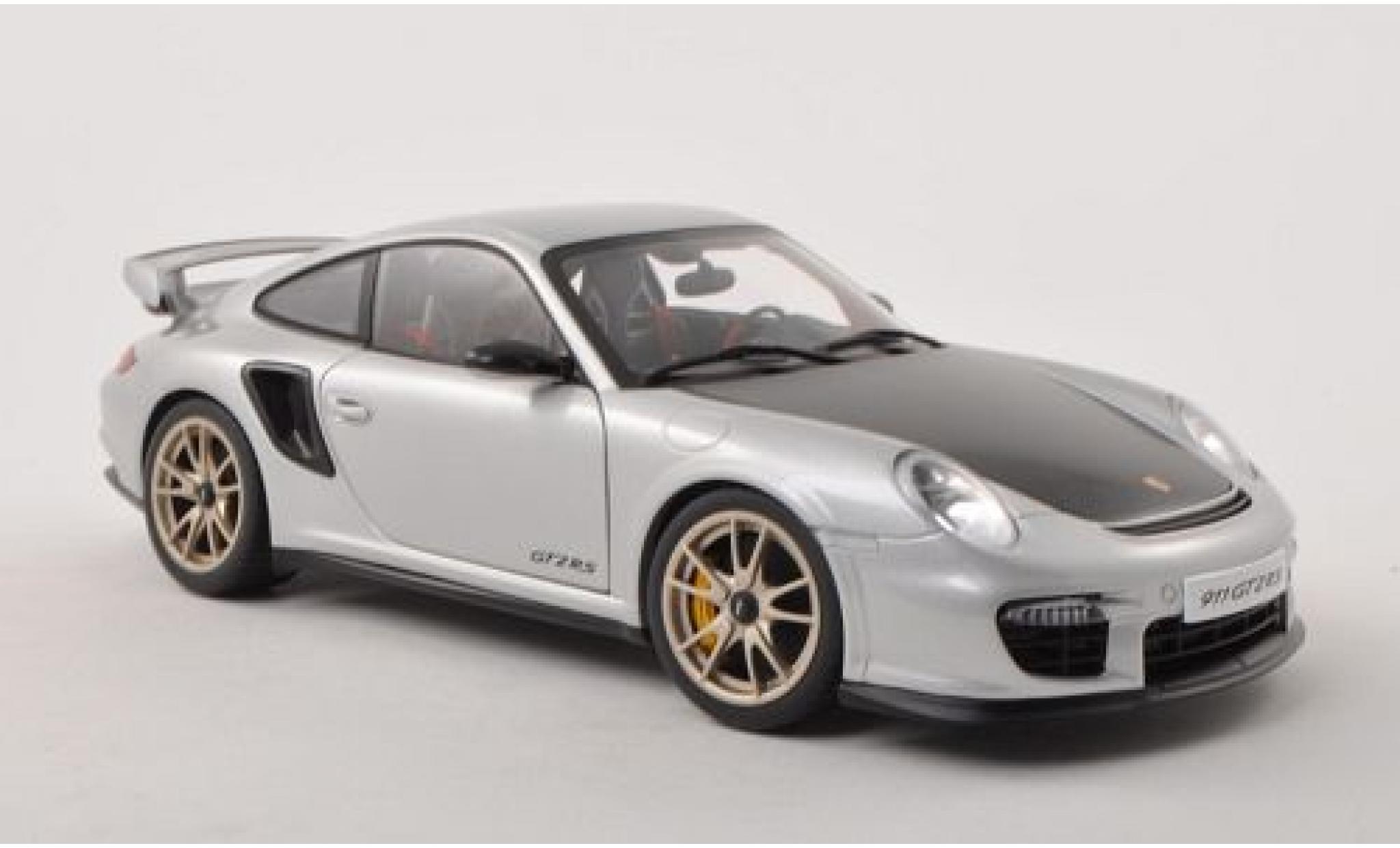 Porsche 997 GT2 1/18 AUTOart 911  silber 1:18 modellino in miniatura