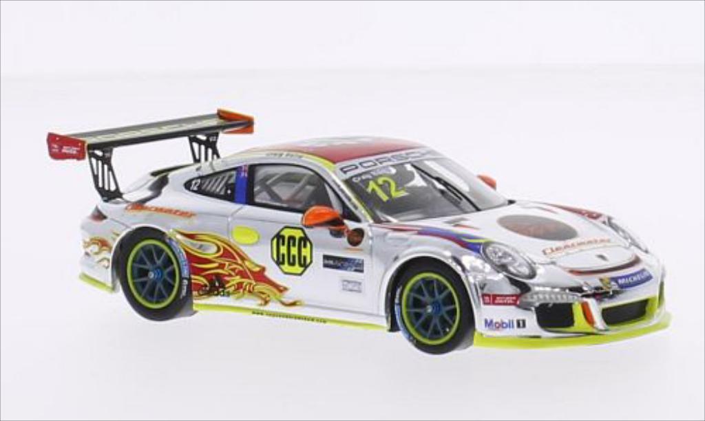 Porsche 997 GT3 CUP 1/43 Spark GT3 Cup No.12 Clearwater Racing Carrera Cup Asia 2015 modellino in miniatura