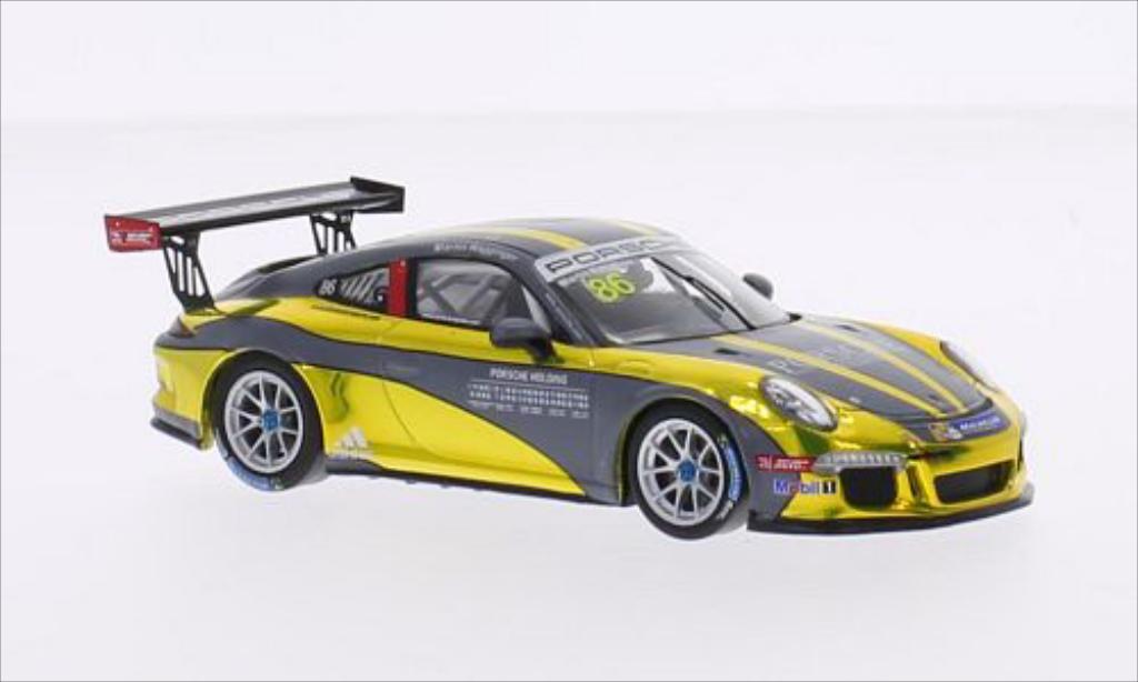 Porsche 997 GT3 CUP 1/43 Spark GT3 Cup No.86 Team Holding Carrera Cup Asia 2015 modellino in miniatura