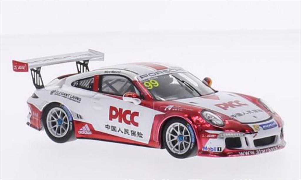 Porsche 997 GT3 CUP 1/43 Spark GT3 Cup No.99 Team Starchase PICC Carrera Cup Asia 2015 modellino in miniatura