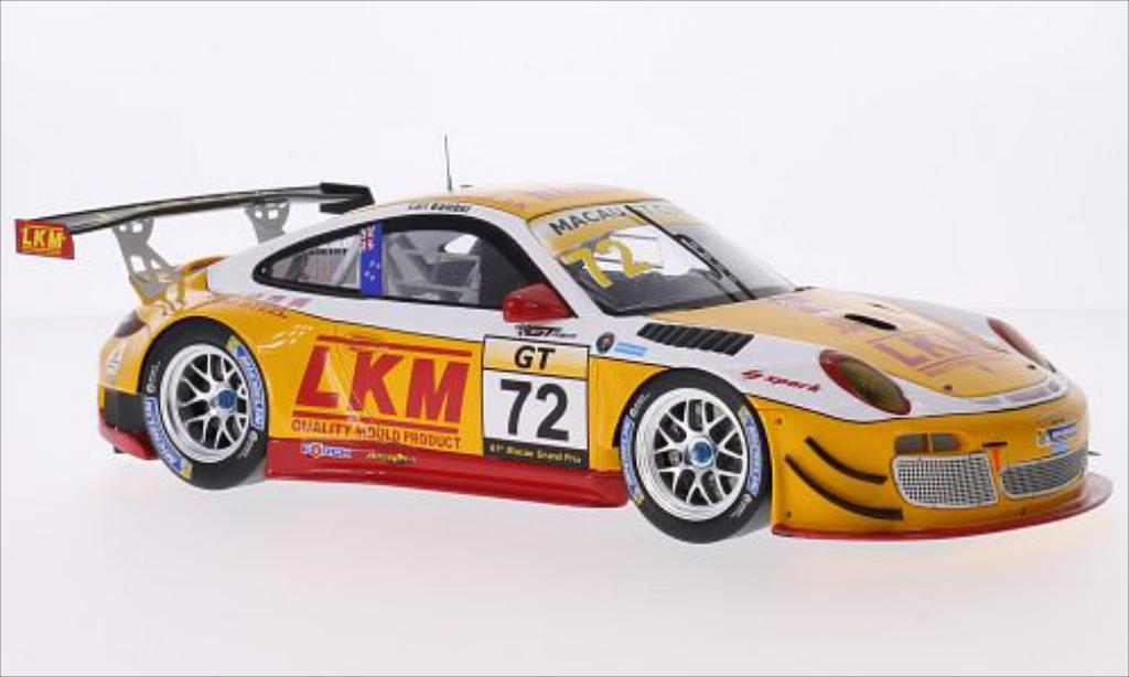 Porsche 997 GT3 1/18 Spark GT3 R No.72 LKM GT Asia Macau GT Cup 2014 modellino in miniatura