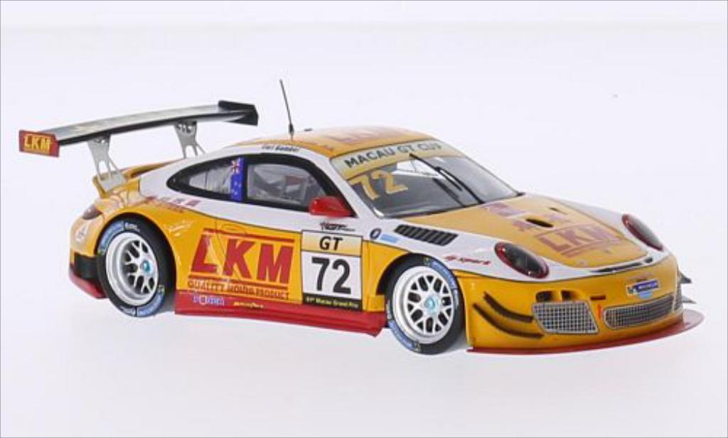 Porsche 997 GT3 1/43 Spark GT3 R No.72 LKM GT Cup GP Macau 2014 modellino in miniatura