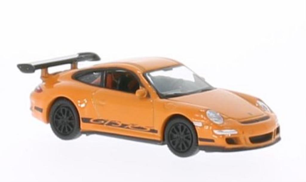 Porsche 997 GT3 1/87 Welly GT3 orange modellino in miniatura