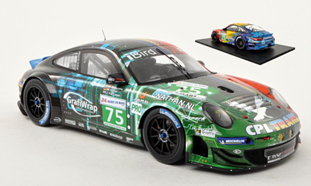 Porsche 997 GT3 1/18 Spark R GT3 No.75 ProSpeed 24h Le Mans 2011 /J.van modellino in miniatura