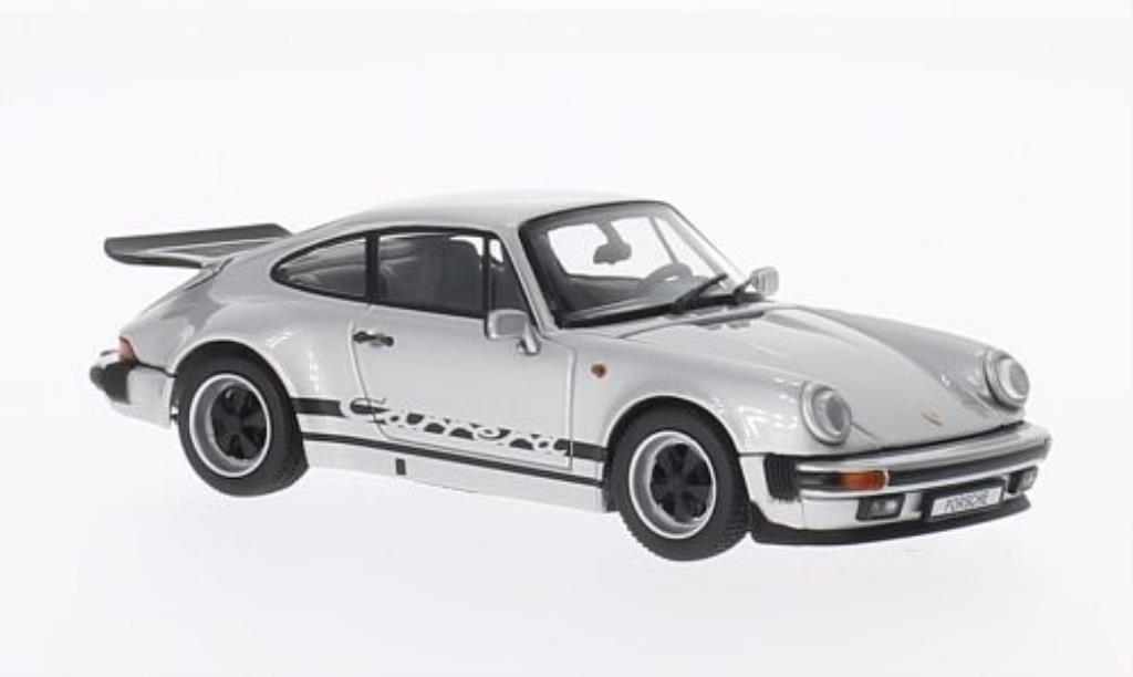 Porsche 930 1/43 Kyosho Carrera 3.2 grigio mit neroer Dekoration 1975 modellino in miniatura