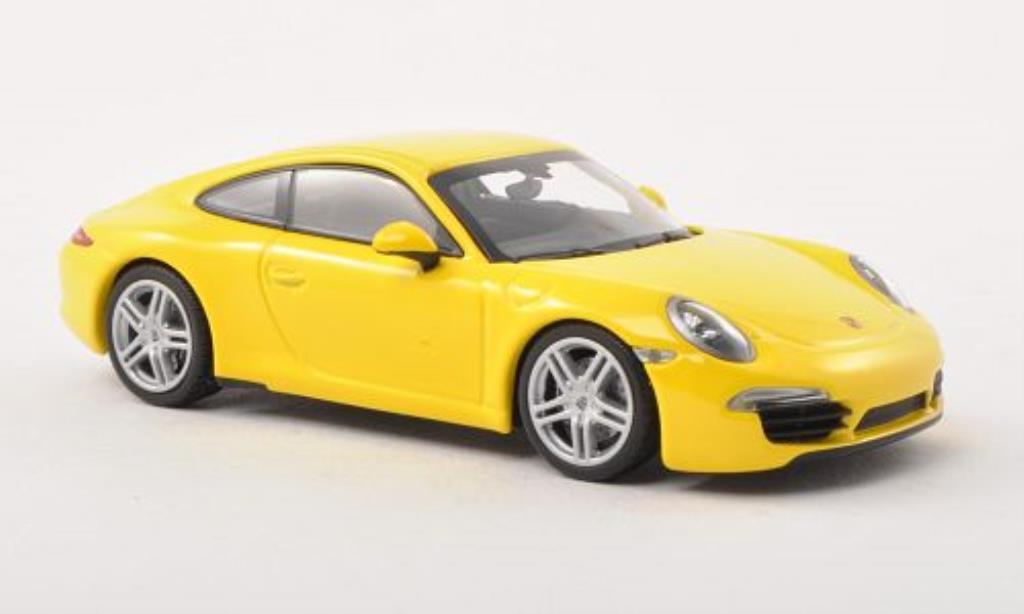 Porsche 991 Carrera 1/43 Minichamps Carrera giallo 2012 modellino in miniatura
