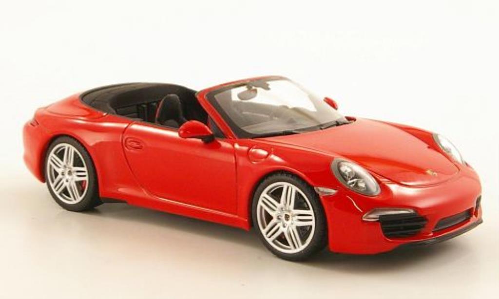 Porsche 991 Carrera 1/43 Minichamps Carrera Cabriolet rosso 2011 modellino in miniatura