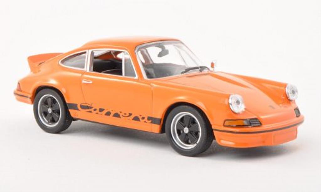 Porsche 911 1/43 Welly Carrera 2.7 orange/nero 1973 modellino in miniatura