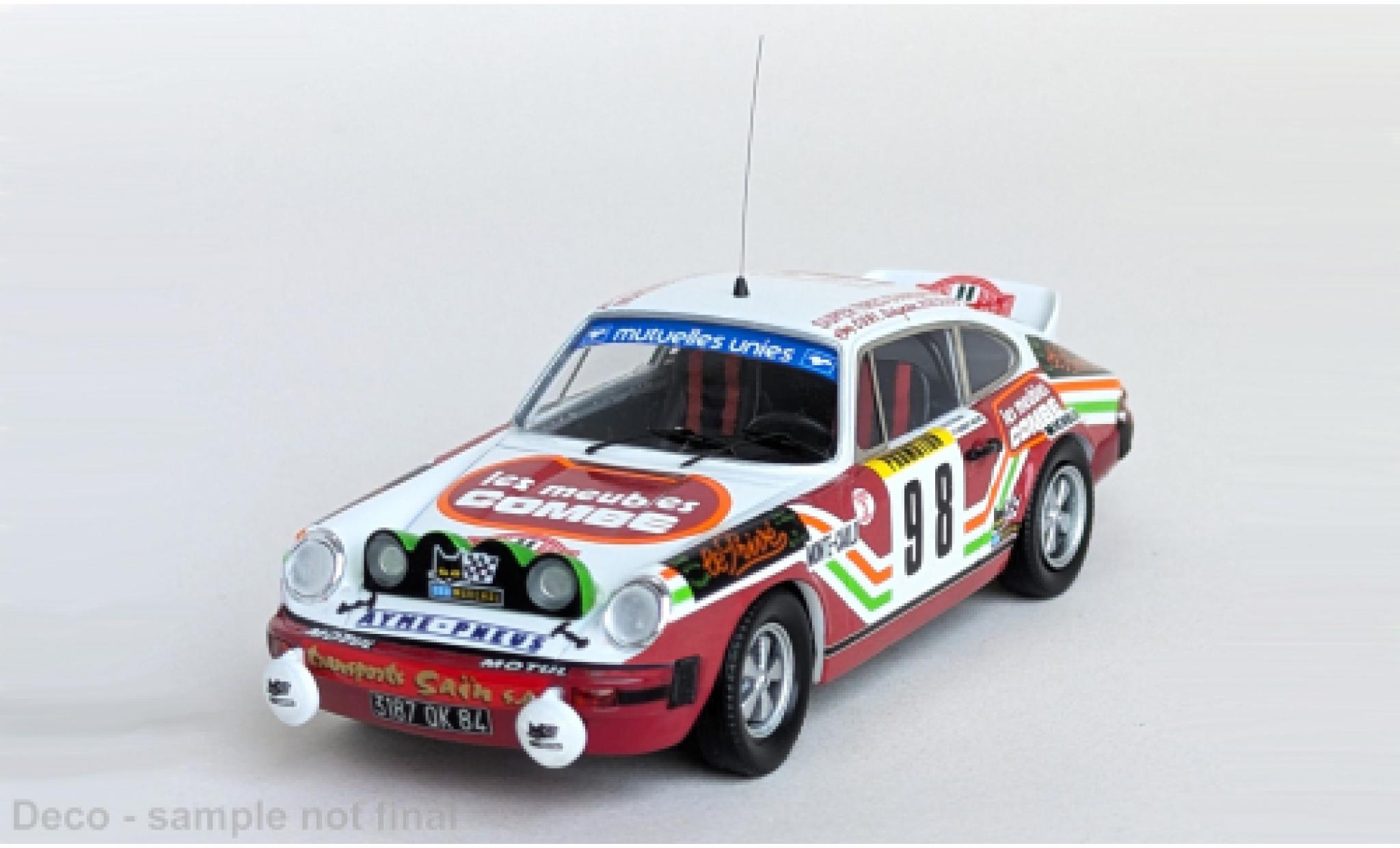 Porsche 930 RS 1/43 Trofeu 911 Carrera Rally Monte Carlo 1979 #98 J-P.Ballet/R.Michel 1:43 modellino in miniatura