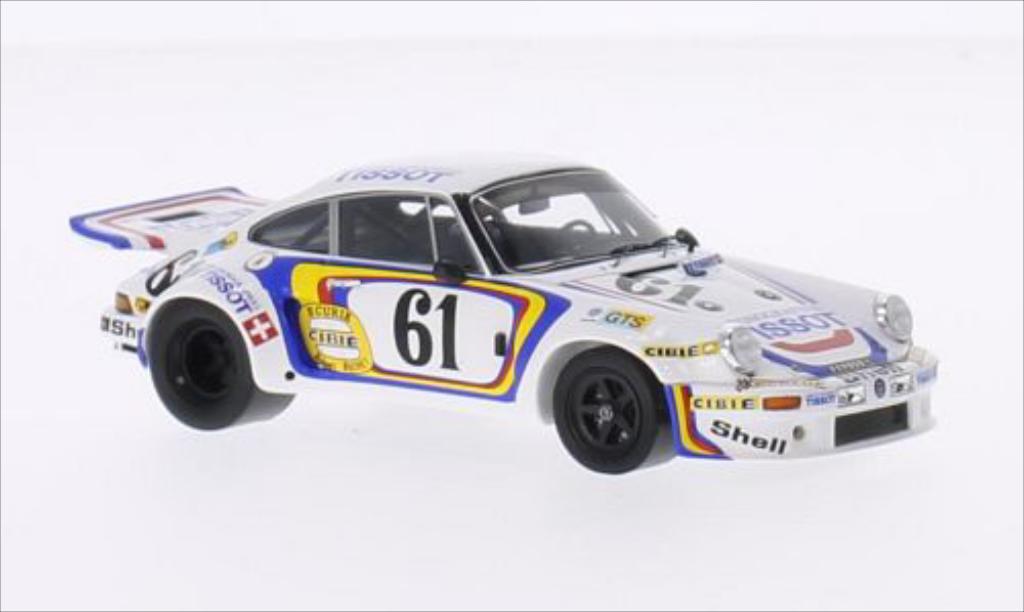 Porsche 930 1/43 Spark Carrera R No.61 Ecurie Cibie Tissot 24h Le Mans 1974 modellino in miniatura