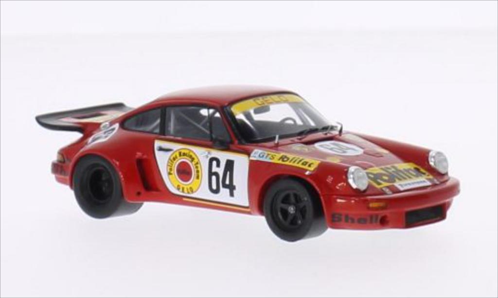 Porsche 930 1/43 Spark Carrera R No.64 Polifac Racing Team Polifac 24h Le Mans 1974 /J.Barth modellino in miniatura