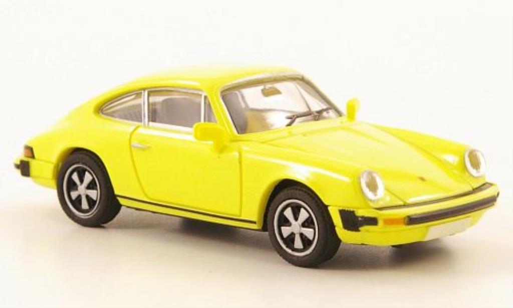 Porsche 911 1/87 Brekina Coupe (G-Reihe) giallo modellino in miniatura