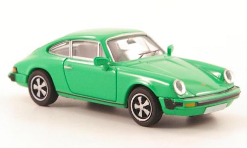 Porsche 911 1/87 Brekina Coupe (G-Reihe) grun modellino in miniatura