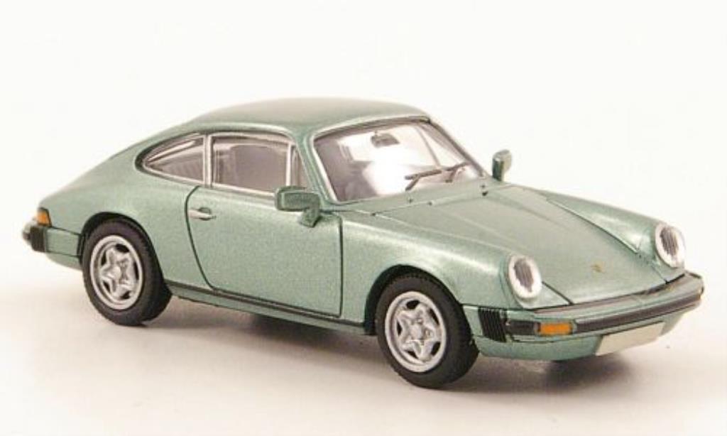 Porsche 911 1/87 Brekina Coupe grun-met. modellino in miniatura