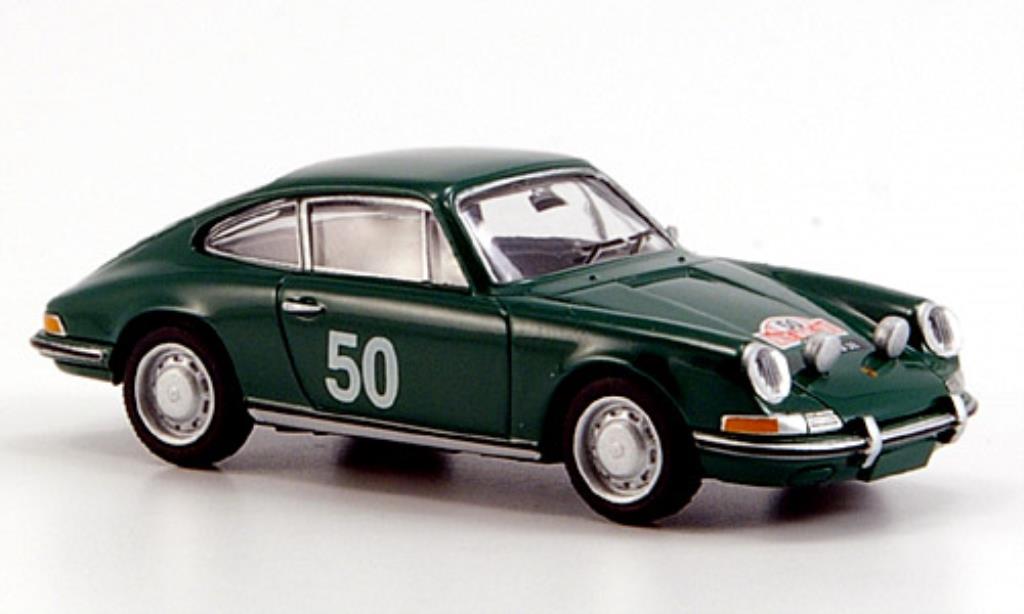 Porsche 911 1/87 Brekina grun Rallye Monte Carlo 1966 modellino in miniatura