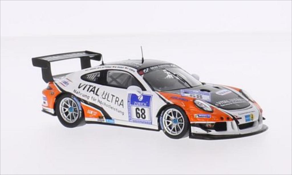 Porsche 991 1/43 Spark GT Cup No.68 Frikadelli Racing Team Vital Ultra 24h Nurburgring 2015 /C.de modellino in miniatura