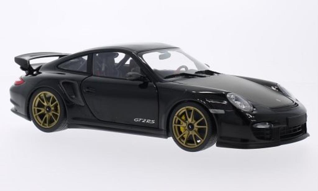 Porsche 997 GT2 1/18 Minichamps GT2 nero mit goldenen Felgen 2011 modellino in miniatura